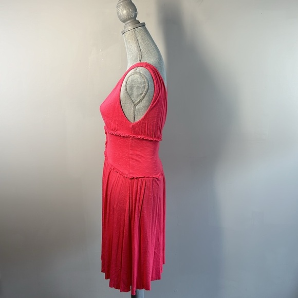 Free People Pink Ruffle Corset Dress Sz Small Fairy Renaissance Fairycore Girly - Picture 3 of 16